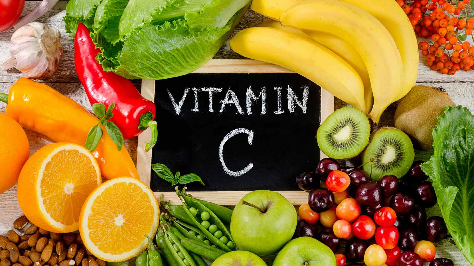Vitamin C helps relieve skin problems.