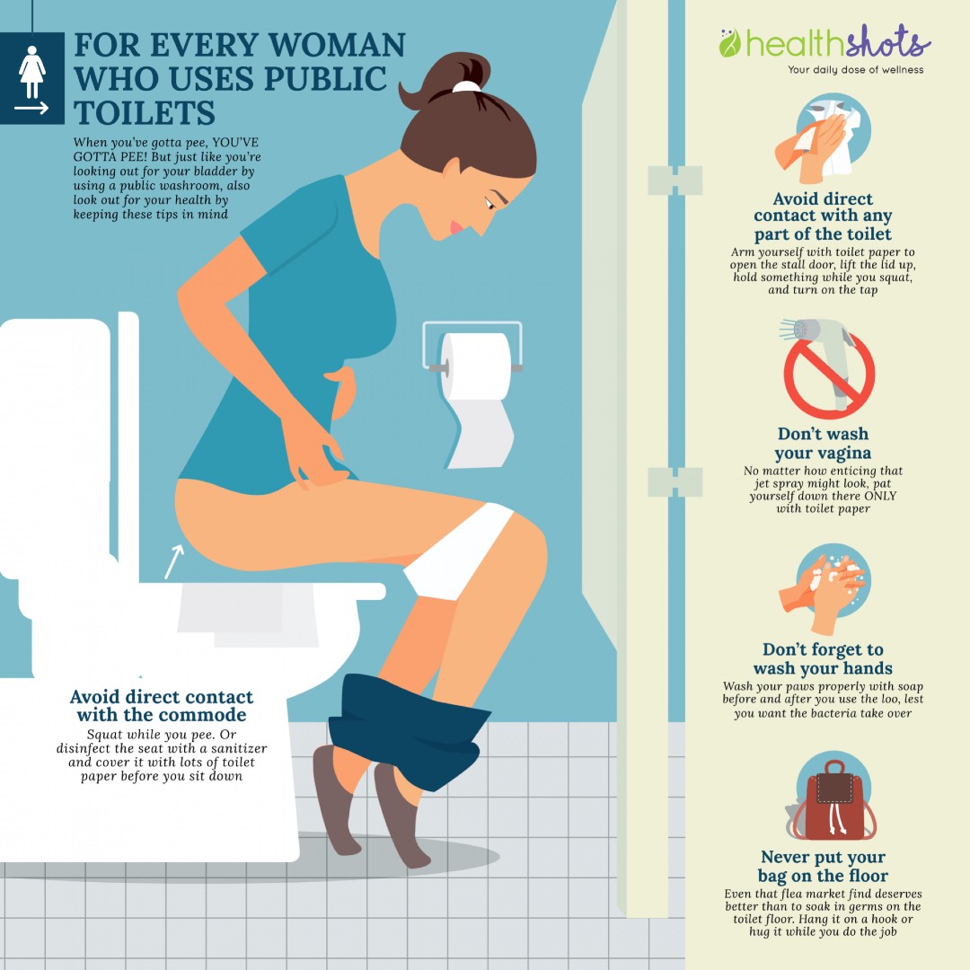 How To Sit On The Toilet For every woman who uses public toilets, here is an ultimate hygiene guide  | HealthShots