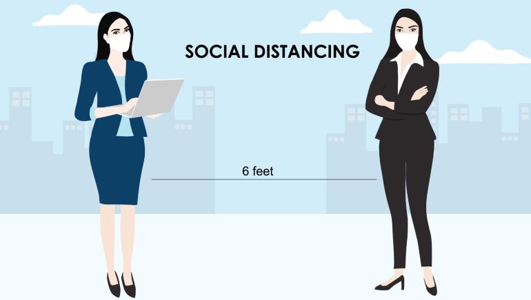 The 6-feet rule for social distancing might not be enough, says