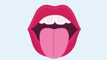 Síntomas de la lengua de la deficiencia de vitamina D.