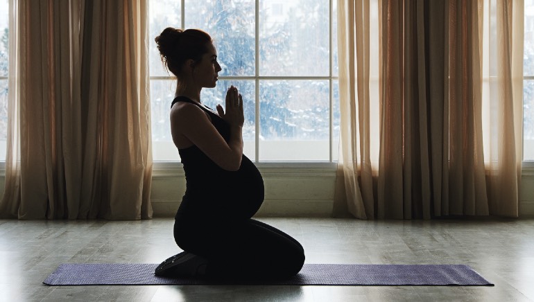 Pregnancy Yoga Third Trimester & Second Trimester (when belly feels big!) -  YouTube